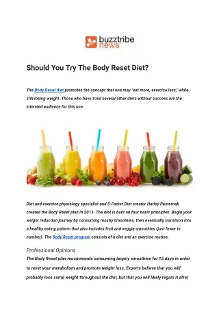 should you try the body reset diet