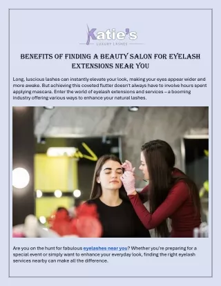 Benefits of Finding A Beauty Salon For Eyelash Extension Near You