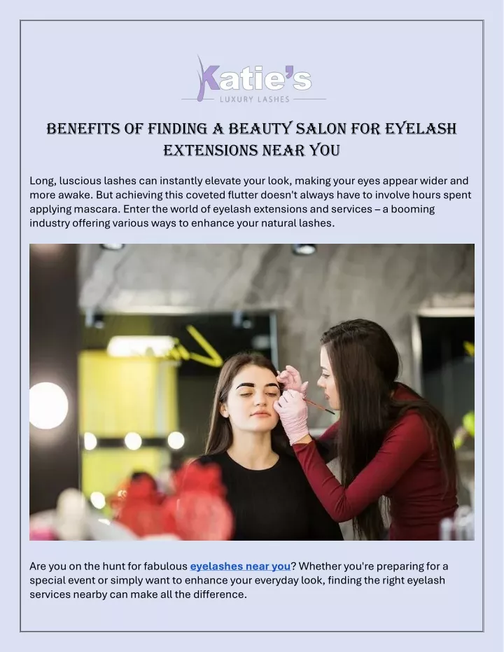 benefits of finding a beauty salon for eyelash