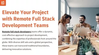 Elevate Your Project with Remote Full Stack Development Teams | Tech Active