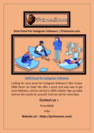 Smm Panel For Instagram Followers | Primesmm.com
