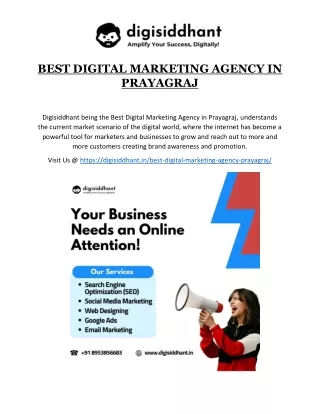 BEST DIGITAL MARKETING AGENCY IN PRAYAGRAJ