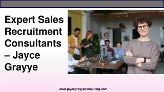 Expert Sales Recruitment Consultants – Jayce Grayye