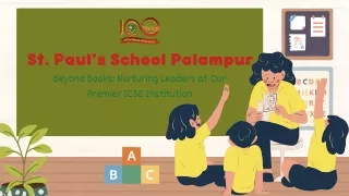 Best ICSE School in Palampur - St Pauls School Palampur