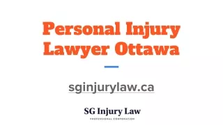 Premier Personal Injury Lawyer Ottawa