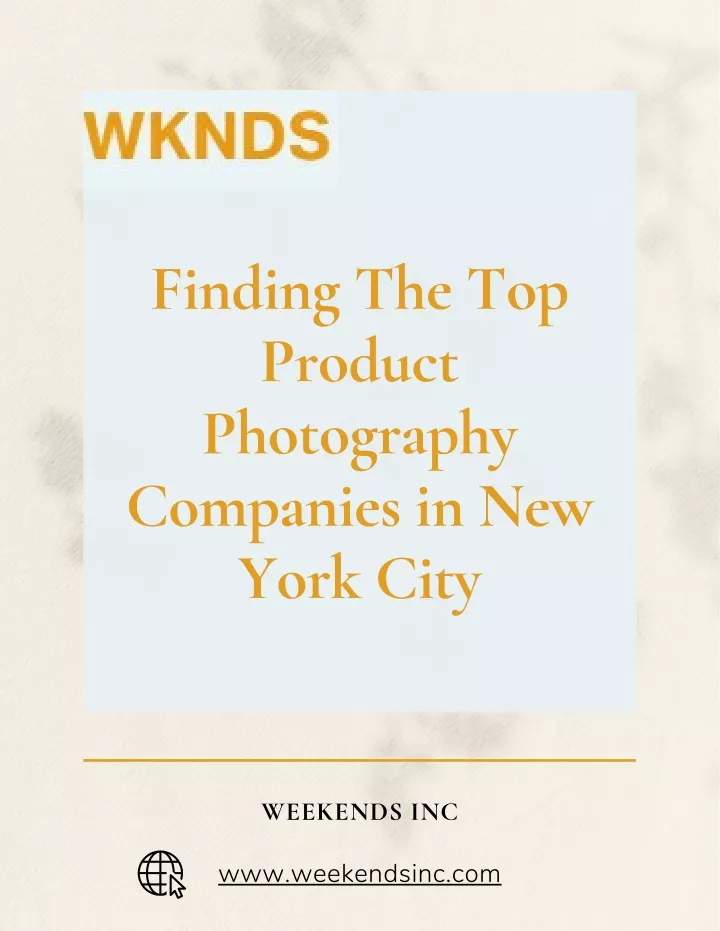 finding the top product photography companies