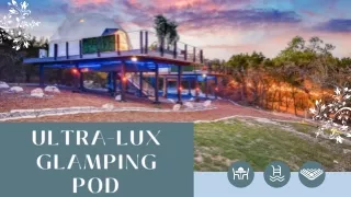 Luxury glamping pod tx with hot tub