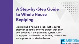 A Step-by-Step Guide to Whole House Repiping