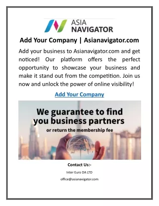 Add Your Company Asianavigator