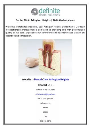 Dental Clinic Arlington Heights  Definitedental.com