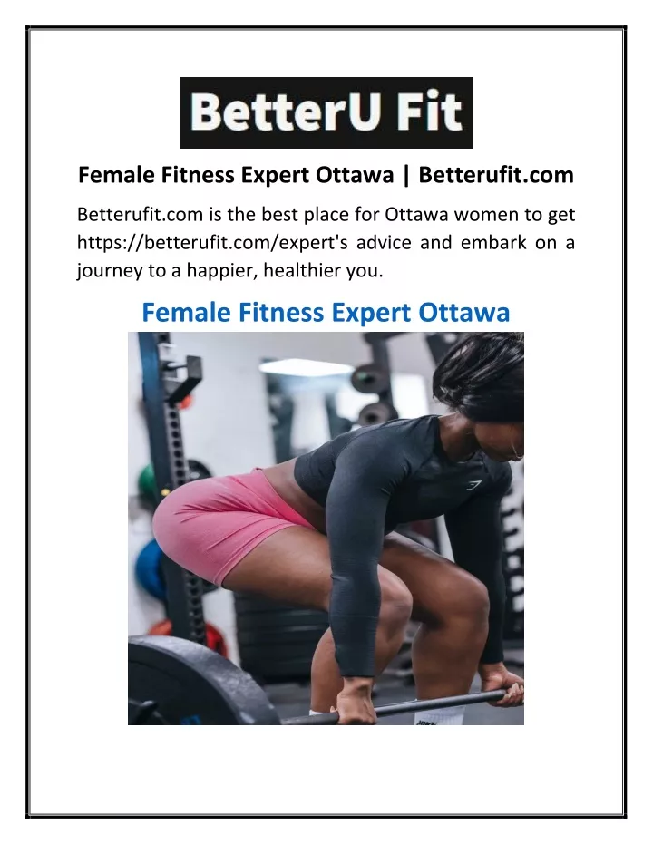 female fitness expert ottawa betterufit com