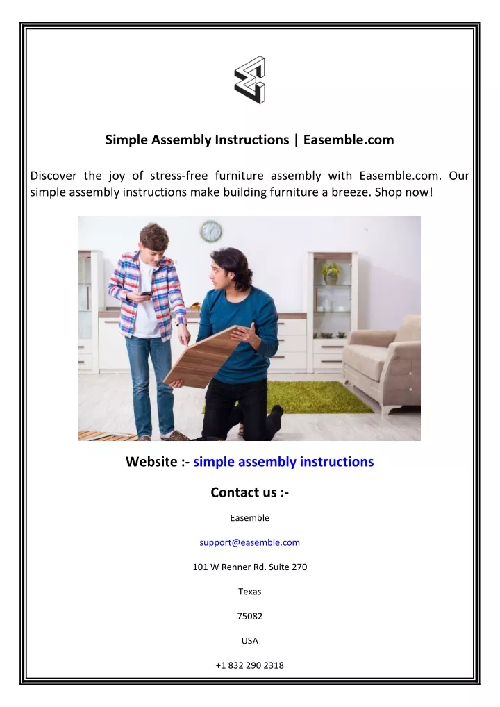 simple assembly instructions easemble com