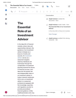 The Essential Role of an Investment Advisor - Quip