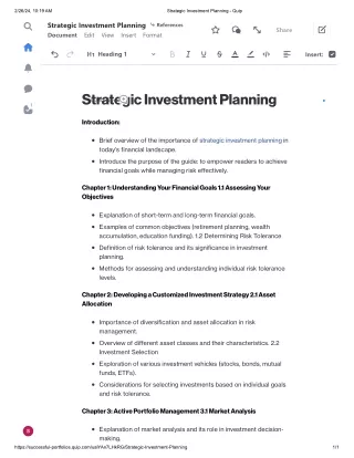 Strategic Investment Planning - Quip