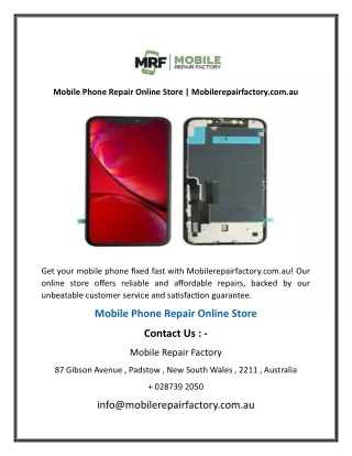 Mobile Phone Repair Online Store  Mobilerepairfactory.com.au