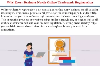 Why Every Business Needs Online Trademark Registration