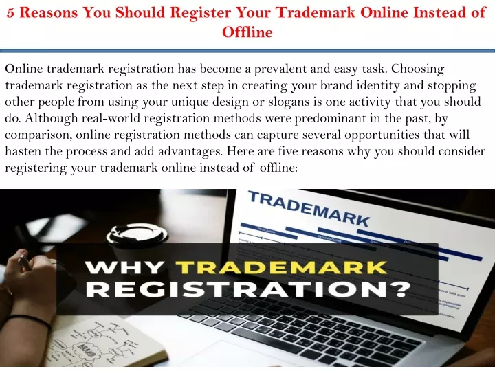 5 reasons you should register your trademark
