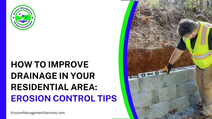 how to improve drainage in your residential area
