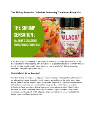 The Shrimp Sensation_ Valacha's Seasoning Transforms Every Dish