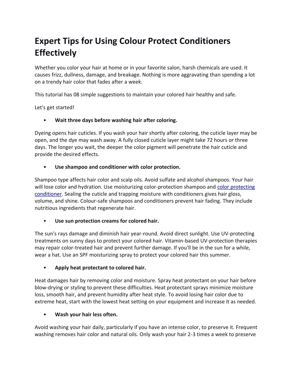 PPT - Expert Tips for Using Colour Protect Conditioners Effectively ...