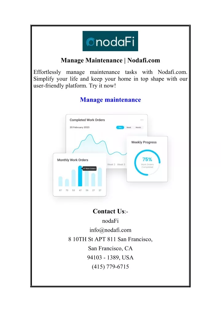 manage maintenance nodafi com
