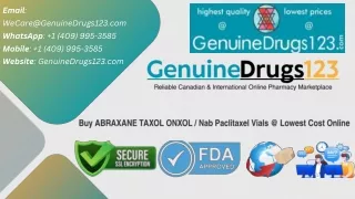 Generic Paclitaxel Cost - GenuineDrugs123