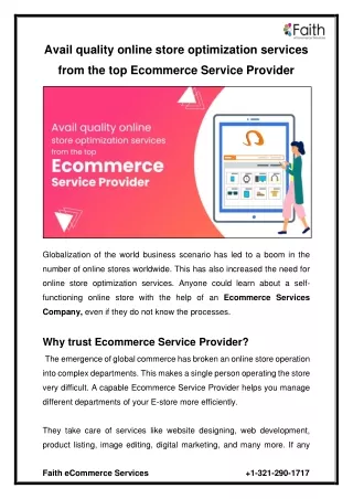 avail quality online store optimization services