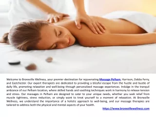 Pain management Swedish Massage Dobbs Ferry Yonkers