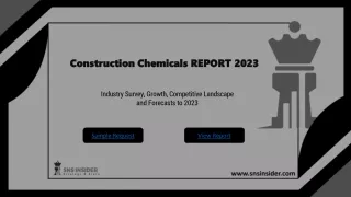 Construction Chemicals Market PPT