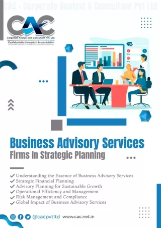Business Advisory Services Firms In Strategic Planning