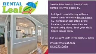 Seaside Bliss Awaits - Beach Condo Rentals in Myrtle Beach, SC