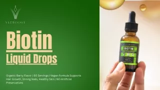 Biotin Liquid Drops with Organic Berry Flavor
