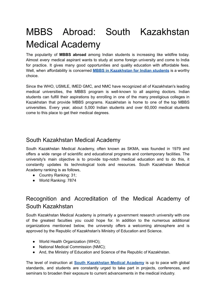 mbbs medical academy