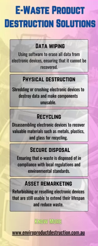 E-Waste Product Destruction Solutions