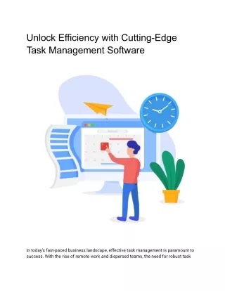 Unlock Efficiency with Cutting-Edge Task Management Software