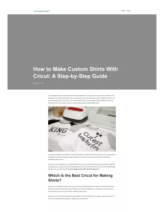 How to Make Custom Shirts With Cricut: A Step-by-Step Guide