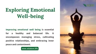 Exploring Emotional Well-being