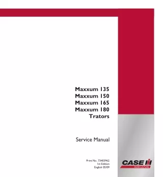 CASE IH Maxxum 180 Trator Service Repair Manual