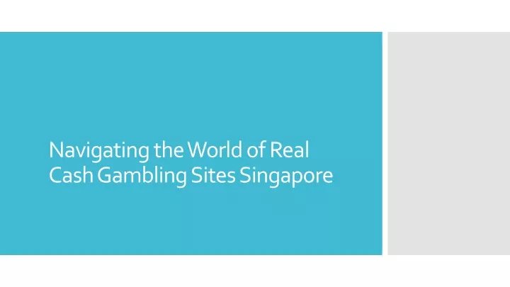 navigating the world of real cash gambling sites