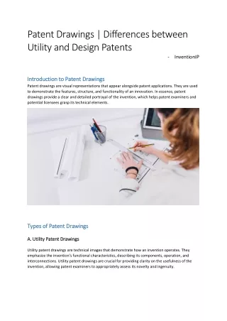 patent drawings differences between utility