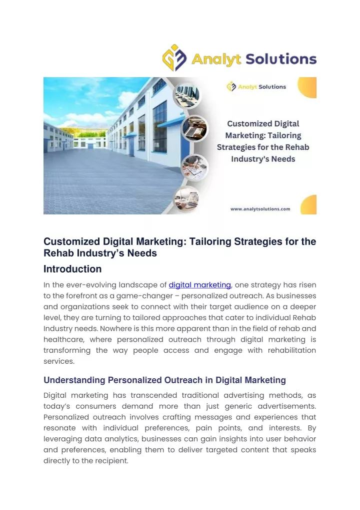 customized digital marketing tailoring strategies