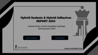 Hybrid Sealants And Adhesives Market  PPT