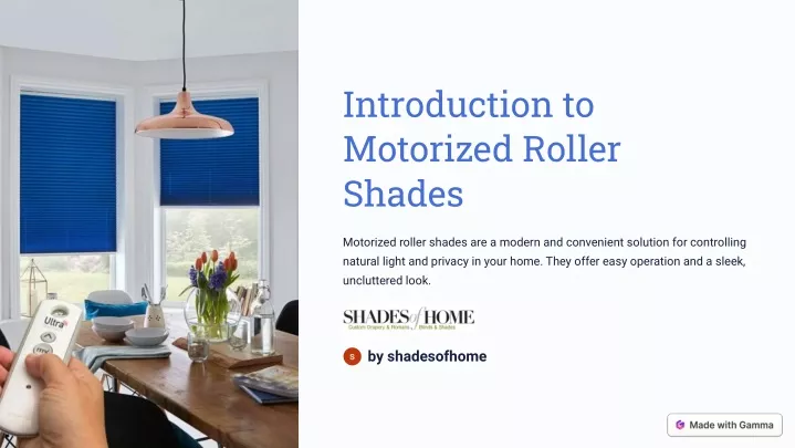 introduction to motorized roller shades