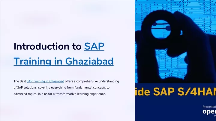 introduction to sap training in ghaziabad