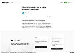 Steel Manufacturing in India: Process & Products