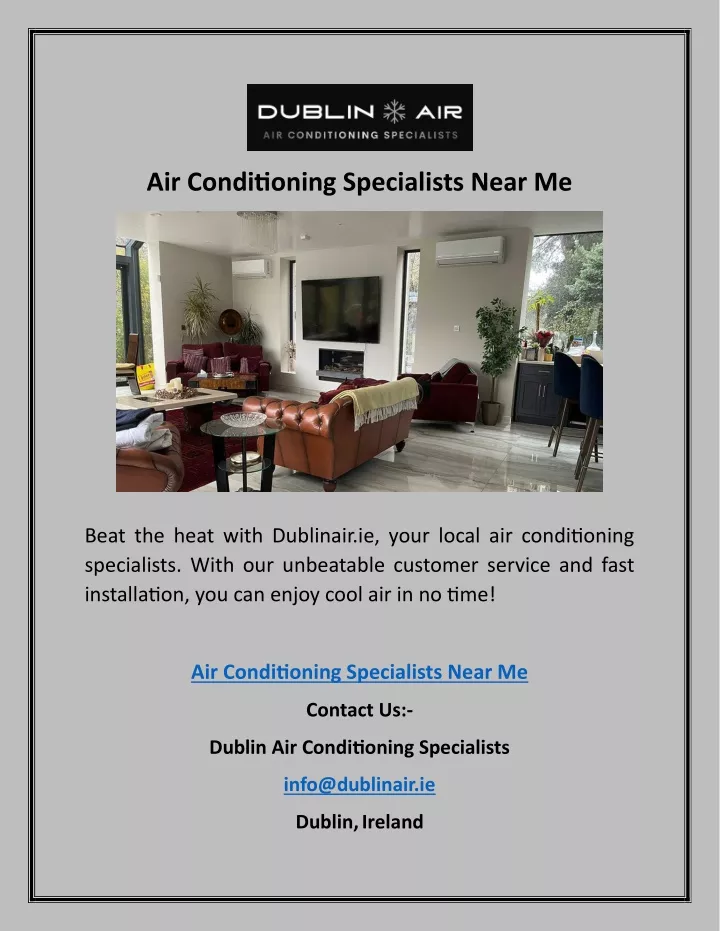 air conditioning specialists near me