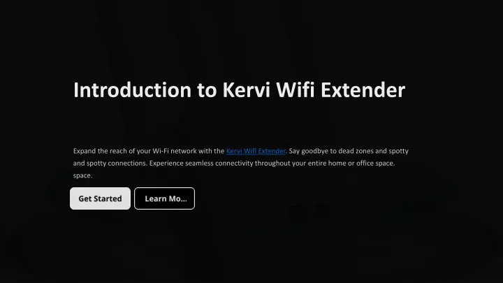 introduction to kervi wifi extender