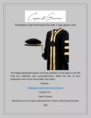 Graduation Caps And Gowns For Sale  Caps-gowns