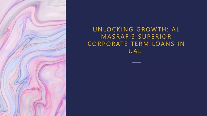 unlocking growth al masraf s superior corporate term loans in uae