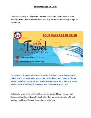 tour package in delhi